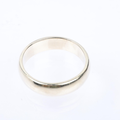 1317 - A large unmarked gold wedding band ring, tests as 9ct, band width 6.6mm, size Z+, 12.1g