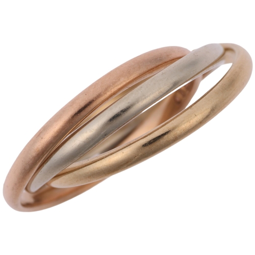 1325 - A 9ct three-colour gold 