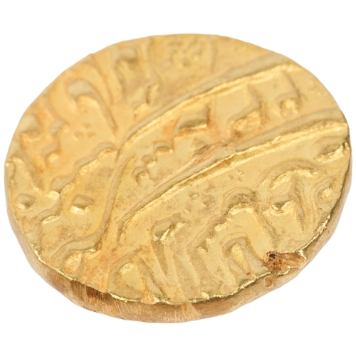 1336 - A Mughal Empire Mohur gold coin, 20.5mm, 10.7g