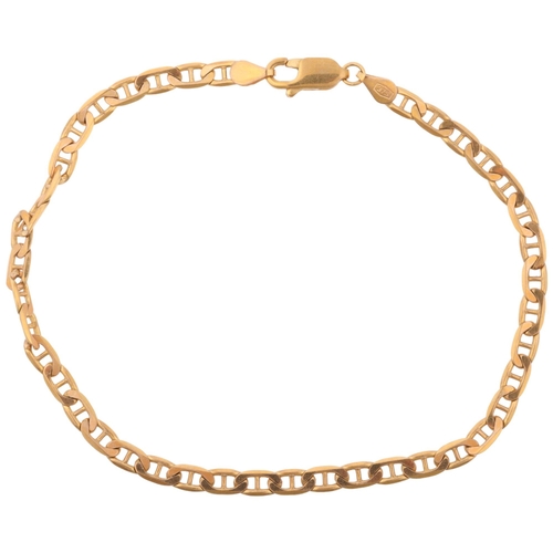 1397 - An Italian 9ct gold anchor link chain bracelet, 20cm, 5g