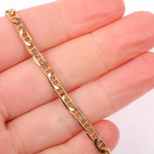 1397 - An Italian 9ct gold anchor link chain bracelet, 20cm, 5g