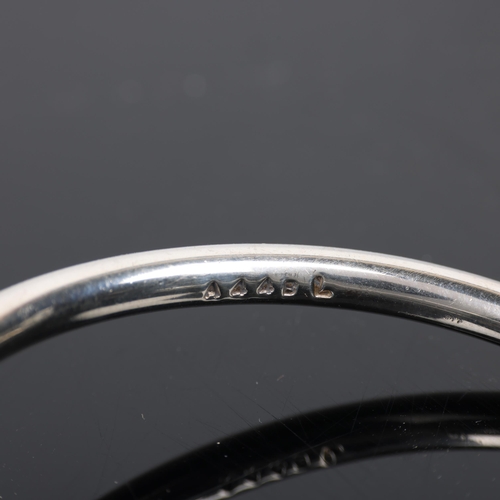 1481 - GEORG JENSEN - a Danish modernist sterling silver Love Knot cuff bangle, model no. A44B, knot height... 