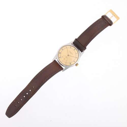 1009 - UNIVERSAL GENEVE - a Vintage stainless steel mechanical wristwatch, ref. 212202, circa 1945, silvere... 