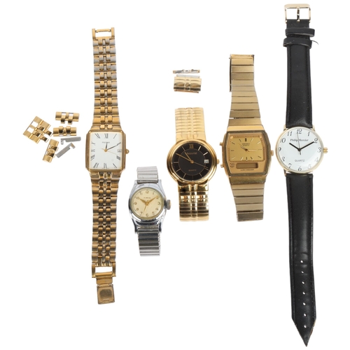 1060 - Various wristwatches, including Seiko quartz alarm chronograph, Accurist, Pulsar, etc