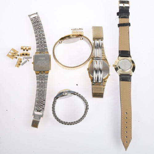 1060 - Various wristwatches, including Seiko quartz alarm chronograph, Accurist, Pulsar, etc