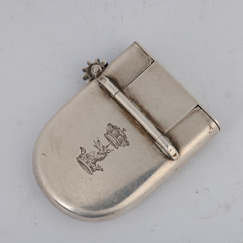 1634 - SIR GEORGE WOLSELEY - an unusual Victorian silver combination Vesta case/wick holder, Louis Dee, Lon... 