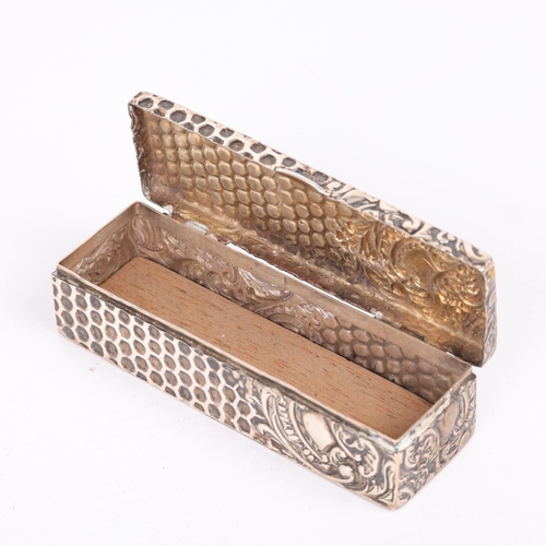 1642 - A late Victorian silver 'Honeycomb' dressing table jewel box, Charles Washington Shirley Deakin, Bir... 