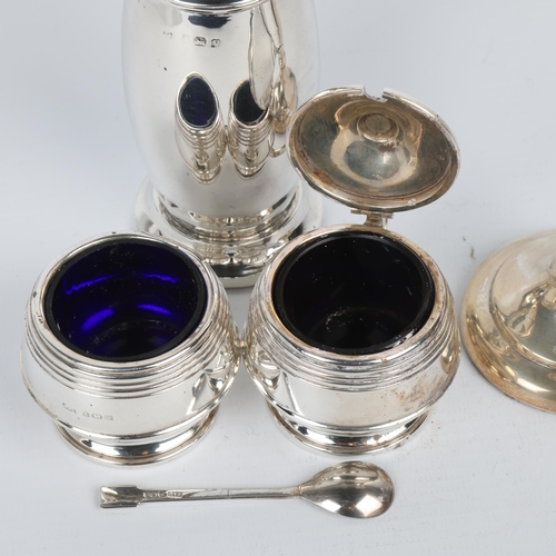 1685 - Various silver, including 2-piece cruet set, sugar caster and bud vase, 2.3oz weighable