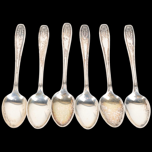 1695 - A set of 6 George V silver coffee spoons, Emile Viner, Sheffield 1931, 11cm, 2.5oz total