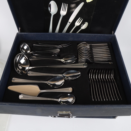 1702 - SBS SOLINGEN - a German chrome and nickel plated stainless steel canteen of cutlery for 12 people, i... 