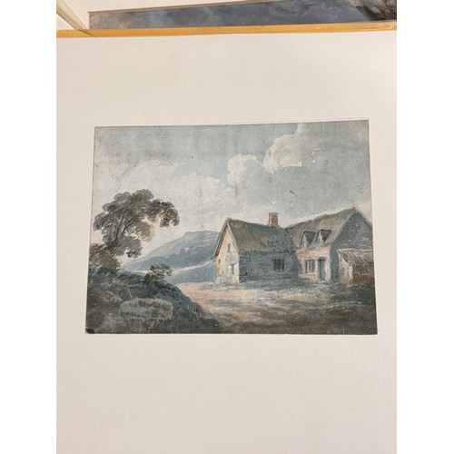 639 - Folder of mainly 19th century watercolours