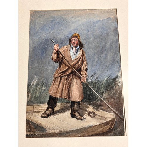 639 - Folder of mainly 19th century watercolours