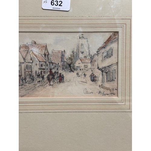 632 - 5 various 19th century watercolours, including Adolphe Ragon, R P Leitch, E Becker, and G R Vawser, ... 