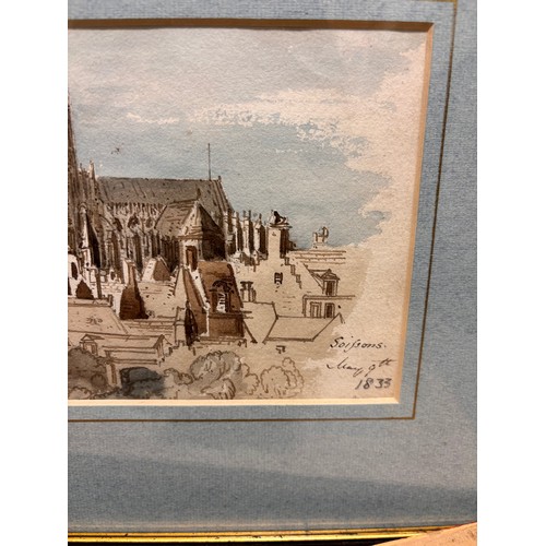 633 - 7 various 19th century watercolours, including Lady Gordon, and J C Bourne, framed (7)