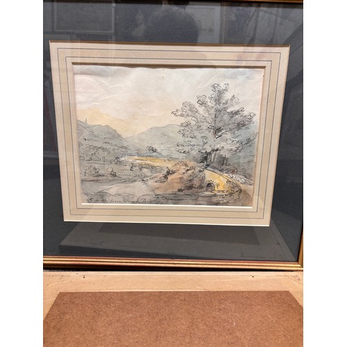 633 - 7 various 19th century watercolours, including Lady Gordon, and J C Bourne, framed (7)