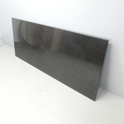 128 - A modern polished granite table top. 186x76cm.