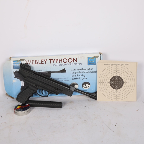 68 - A Webley Typhoon semi-recoiless .177 air pistol, boxed