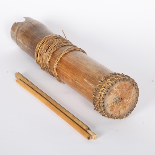 239 - A Malaysian Aboriginal blowpipe container for poison darts, used by the Saki tribes during the Japan... 