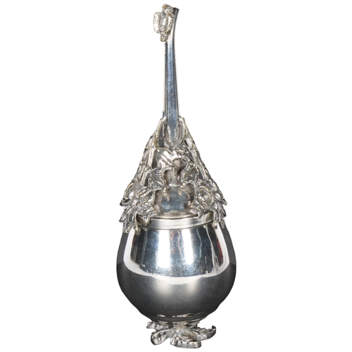 260 - A silver plated rose water sprinkler