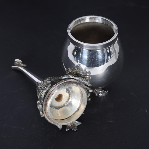 260 - A silver plated rose water sprinkler