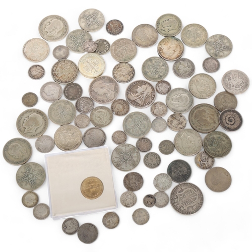 281 - A collection of English pre-decimal silver coins, 14oz