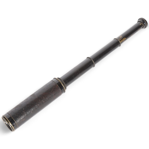 283 - A brass 3-draw telescope 