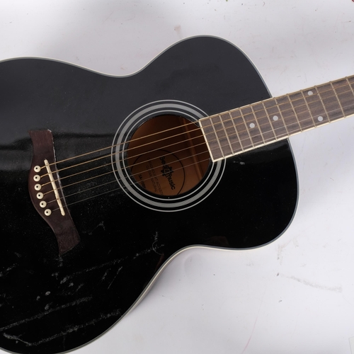 297 - A Gear4music acoustic guitar, model SA-10BK, with associated softshell casing