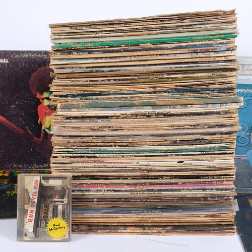 304 - A quantity of vinyl LPs, '70s rock, including various artists such as Jimi Hendrix, Van Morrison, Th... 