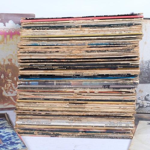 305 - A quantity of vinyl LPs, '70s rock, including such artists as Led Zeppelin, George Harrison, The Bea... 