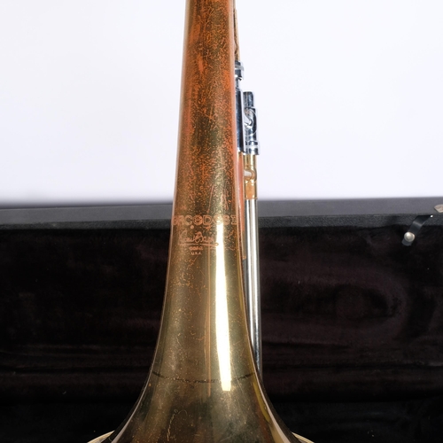 344 - A Vintage Mercedes II Vincent Bach trombone, in associated hardshell case, case stamped The Selmer C... 