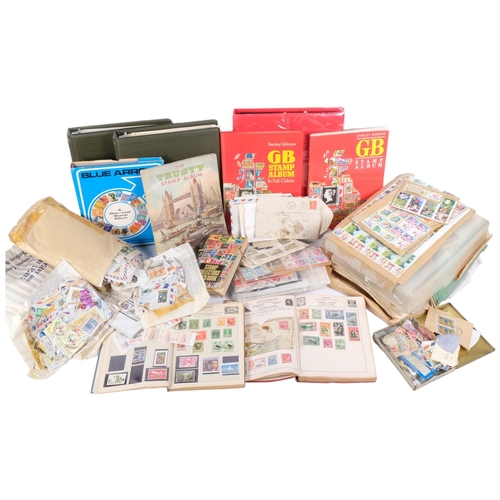 117 - A large quantity of UK and worldwide used stamps, albums, loose stamps, etc