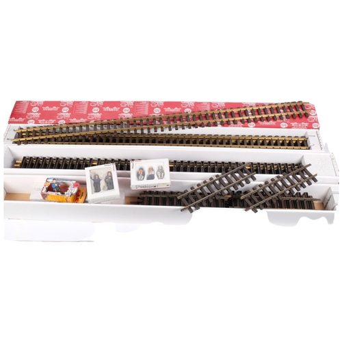 154 - LGB THE BIG TRAIN - a quantity of boxed G gauge track, 3 complete packets of model ref. 10610, near ... 