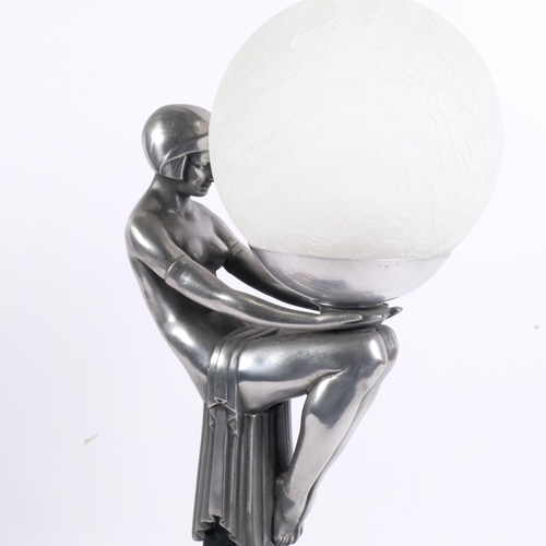 209 - An Art Deco Biba design table lamp with globular shade