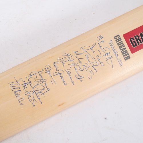 1007 - A Grey Nicolls Crusader cricket bat, with signatures from the Sussex 1971 Team, including Ted Dexter