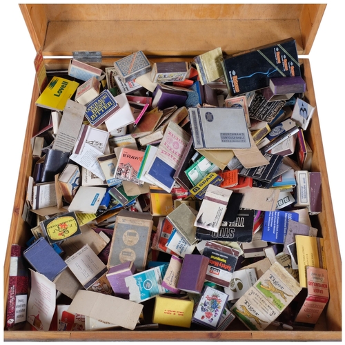 1008 - A collection of matchboxes and matchbook cover, in case