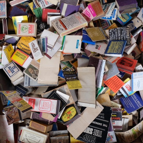 1008 - A collection of matchboxes and matchbook cover, in case