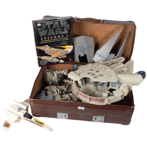 780 - A selection of Vintage Star Wars toys and accessories, to include a 1979 Kenner Products Millennium ... 