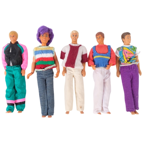 787 - A selection of toy dolls, including various 1960s Ken dolls by Mattel Incorporated (5)