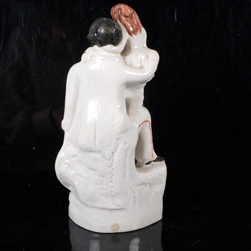 813 - A Staffordshire ceramic figuring of Uncle Tom and Little Eva, H28cm