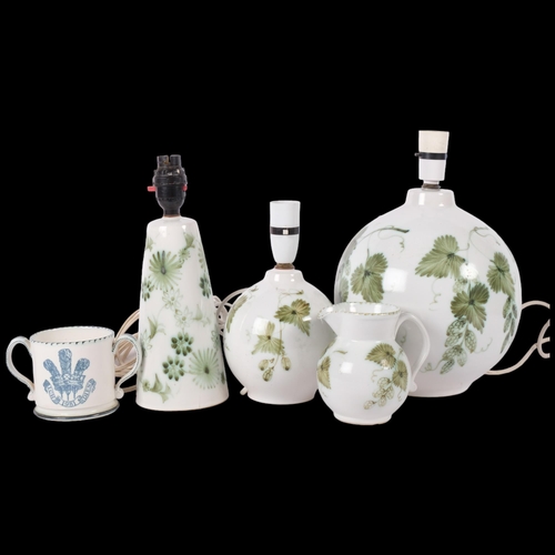 842 - A selection of Rye Pottery items, including a 2-handled mug commemorating the 1981 marriage of the t... 