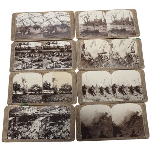 236 - MILITARY INTEREST - a set of 7 World War I stereoscope card slides, depicting various scenes from th... 