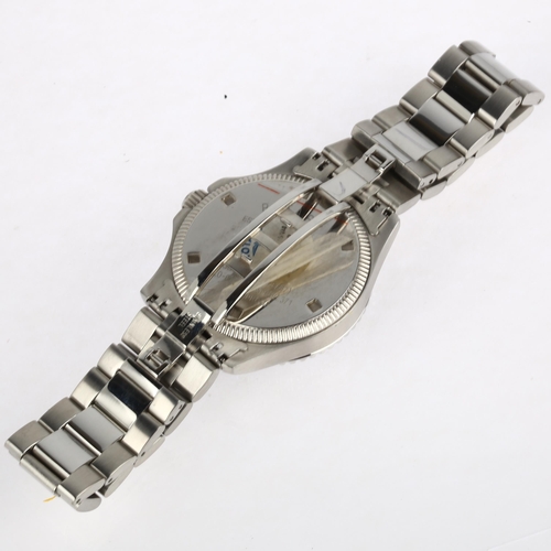 1057 - ROTARY - a stainless steel quartz calendar bracelet watch, ref. GB00025/04, black dial with luminous... 