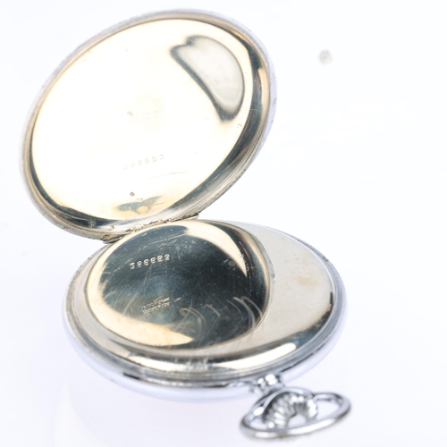 1088 - ZODIAC - an early 20th century nickel-cased open-face keyless pocket watch, silvered dial with Arabi... 