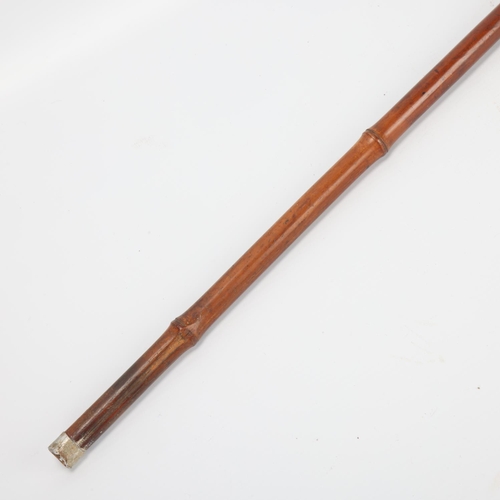 17 - 19th century bamboo sword stick, square section blade stamped Solingen, blade length 56cm