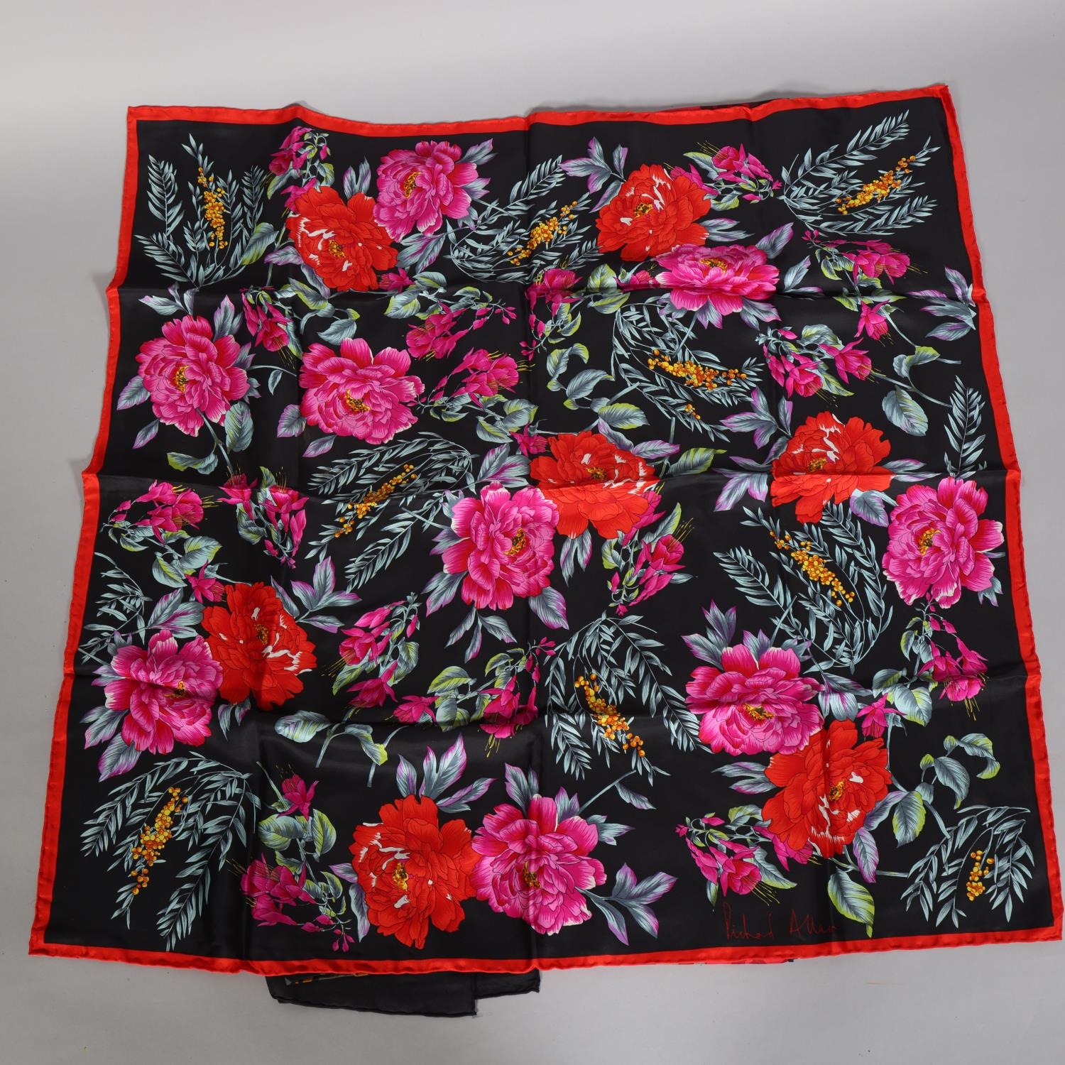 Carré De Soie Vintage - 21,5 X 21,5 Pouces (environ 55x55 Cm) - Occasion - Accessoire Élégant Pour Femme