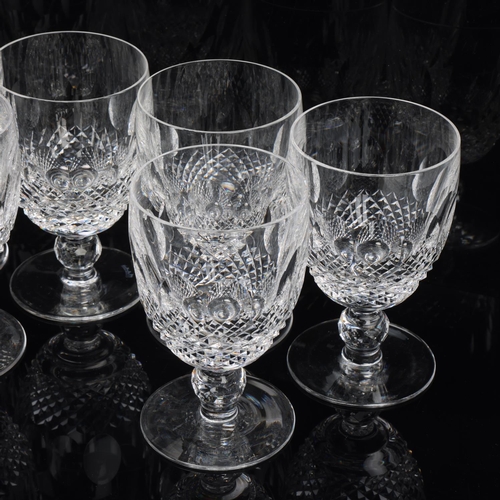 236 - Waterford Glass, set of 6 cut-glass wine goblets, height 13.5cm