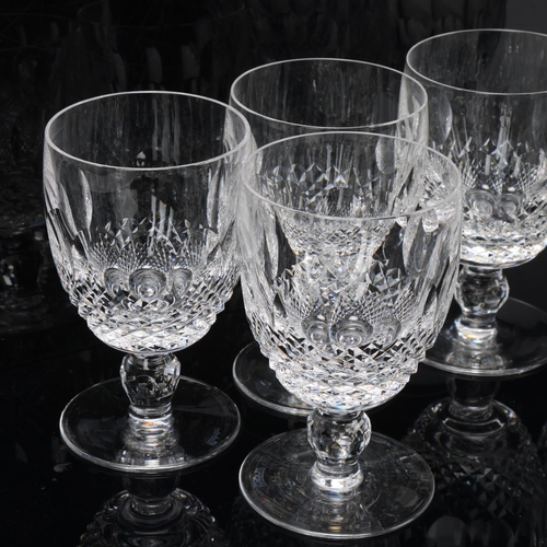 236 - Waterford Glass, set of 6 cut-glass wine goblets, height 13.5cm