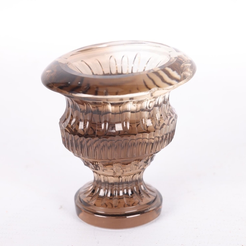 274 - An unusual Georgian carved smoky quartz urn-shaped miniature pot, height 6.5cm