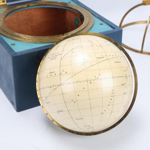 35 - A starglobe, by Cary of London, brass-mounted and in original painted wooden case, patent no. 21540,... 