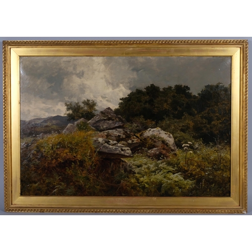 604 - Benjamin Williams Leader (1831 - 1923), landscape, oil on canvas, signed, 61cm x 92cm, framed